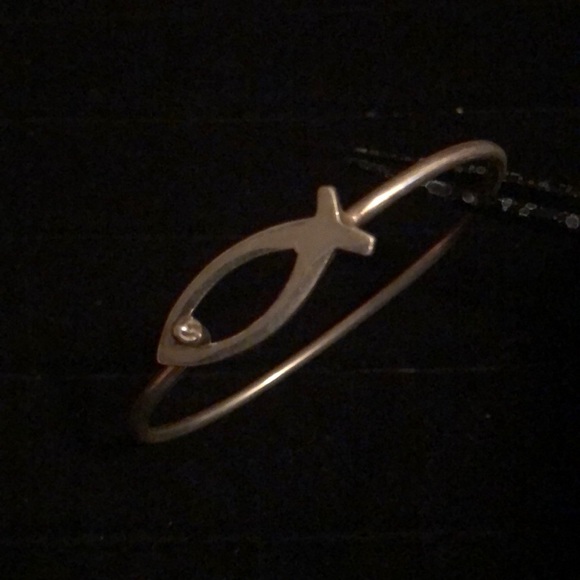 Vintage Jewelry - Sterling Silver Religious Bracelet #44